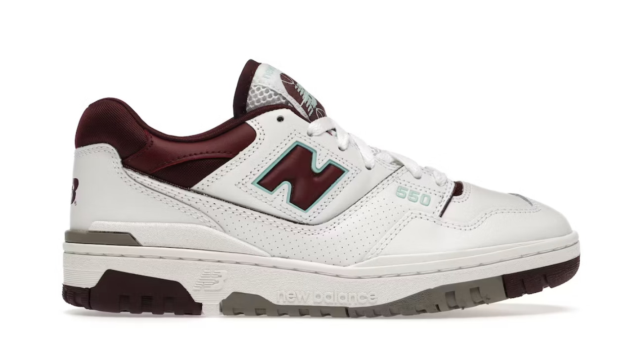 New Balance 550 White Burgundy Blue