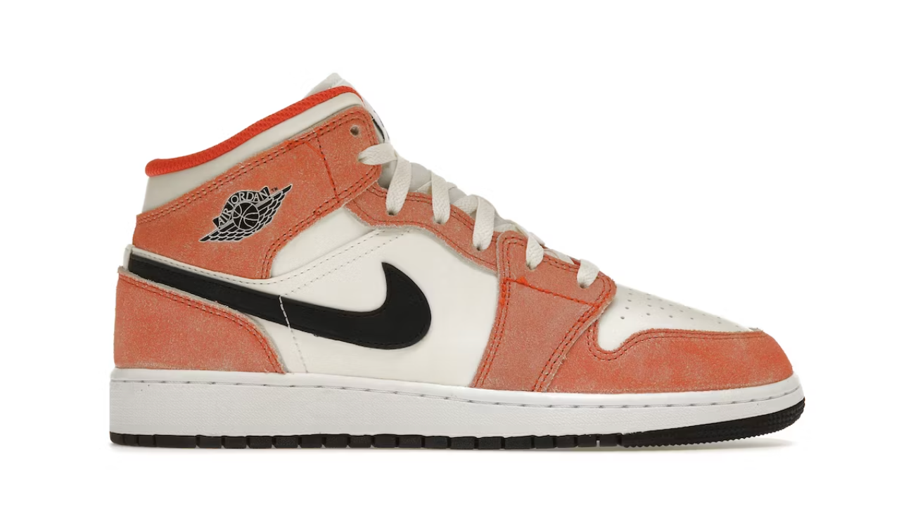 Jordan 1 Mid SE - Orange Suede (GS)