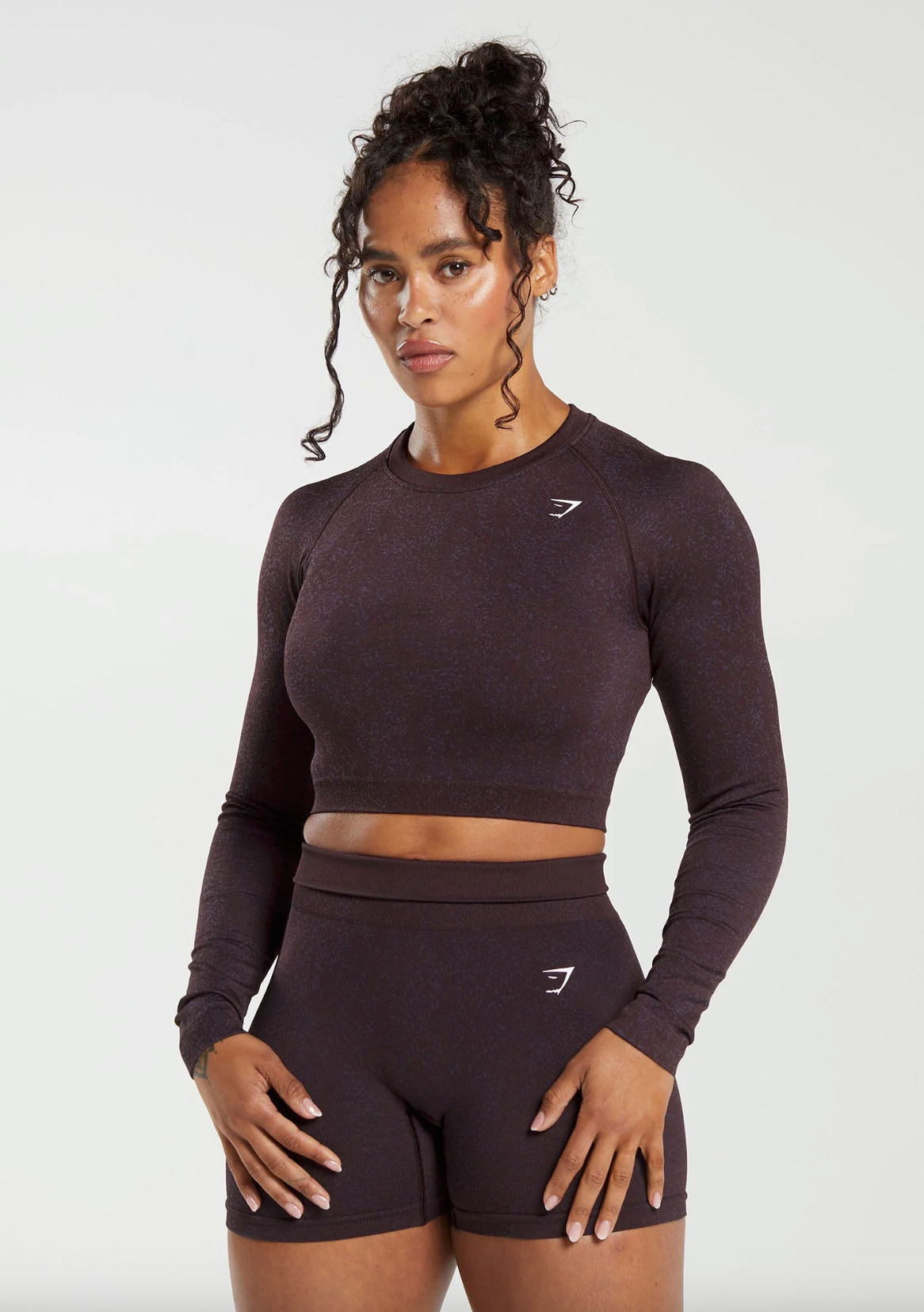 Adapt Fleck Seamless Long Sleeve Crop Top Gymshark